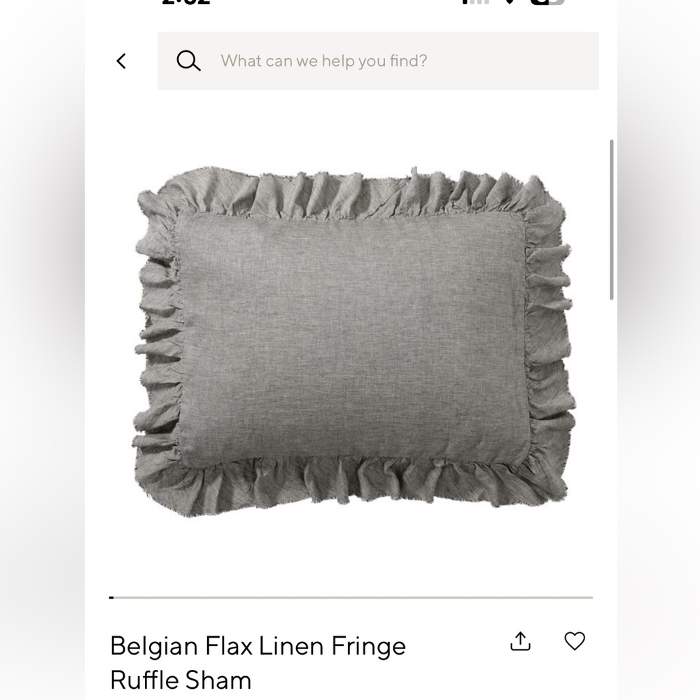 Pottery Barn Charcoal Linen Belgian Flax